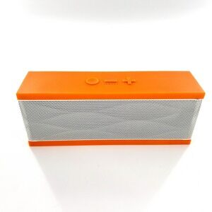 Jawbone Mini Jambox Special Edition Orange White Bluetooth Speaker Tested Works